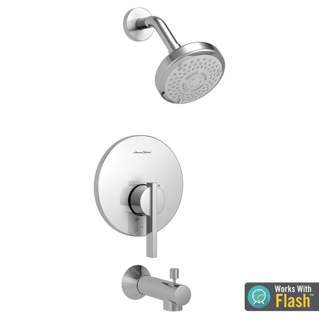 Boulevard 1.75 GPM Tub and Shower Trim Kit with Water-Saving Showerhead and Pressure Balance Cartridge with Lever Handle
